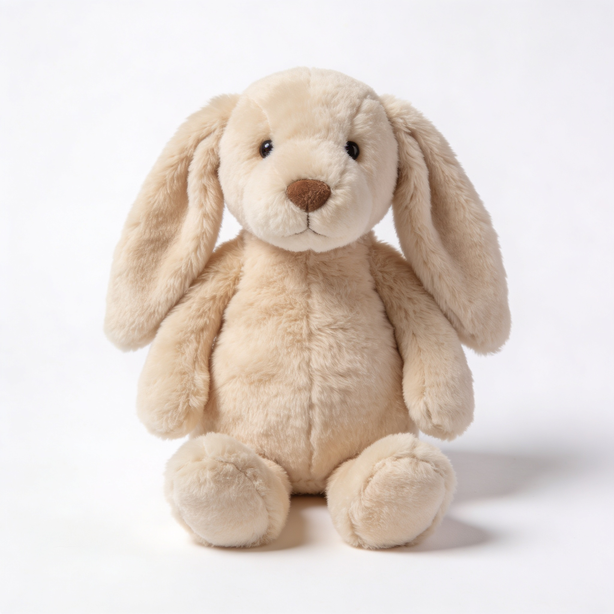 Edgar Garre Jouet interactif en peluche pour chien avec papier bruissant et couineur pour chiots ou chiens de petite et moyenne race – Lapin mignon (Beige), Taille S