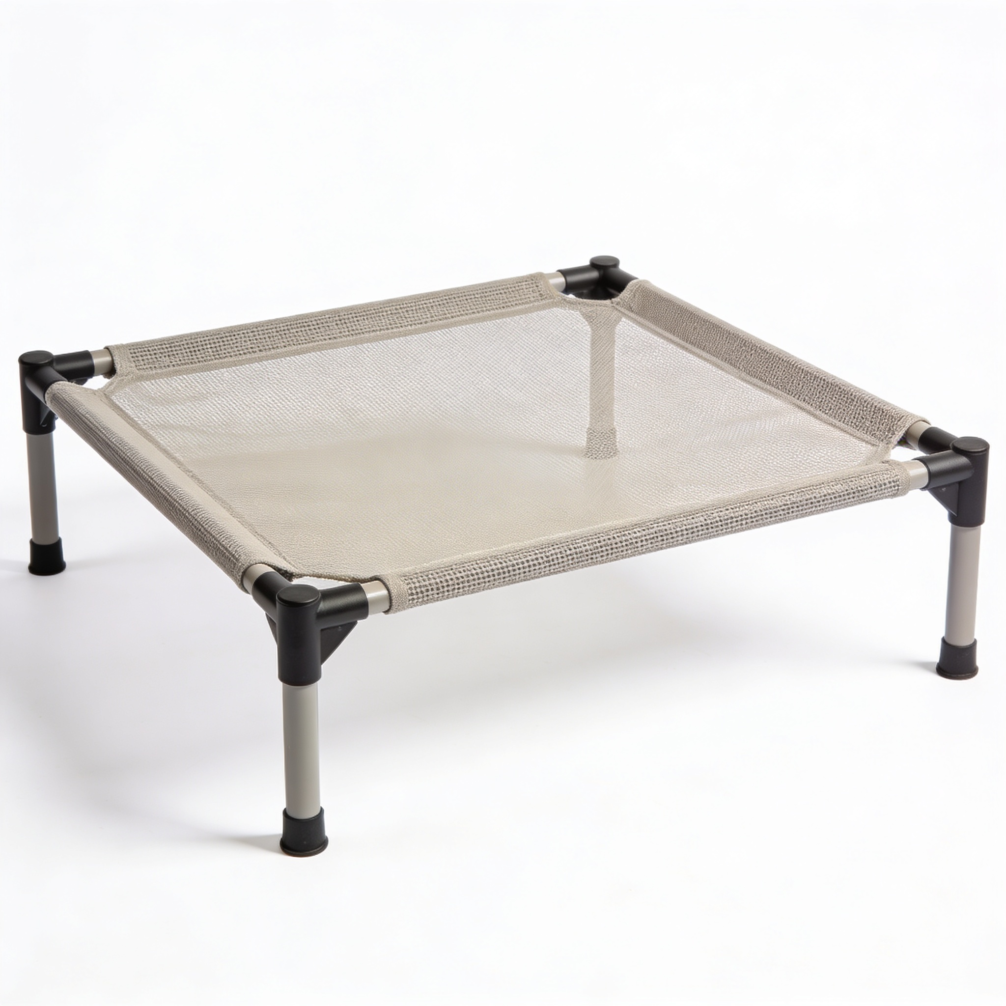 Edgar Garre Lit surélevé et rafraîchissant pour chien et animaux de compagnie - Taille M, Textile, Gris, L 110 x l 65 x H 19 cm