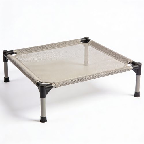 Edgar Garre Lit surélevé et rafraîchissant pour chien et animaux de compagnie - Taille M, Textile, Gris, L 110 x l 65 x H 19 cm